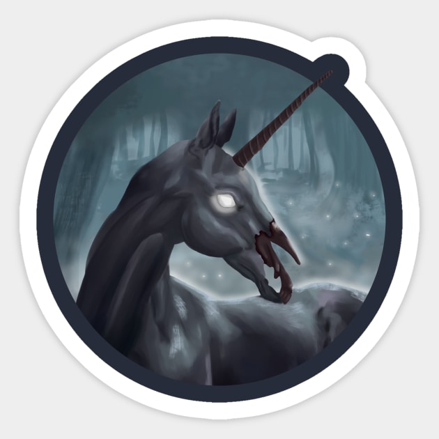 Zombie-Unicorn Sticker by MeOfF